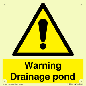 Warning Drainage pond